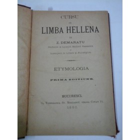 CURSU  DE LIMBA  HELLENA  (ETYMOLOGIA) -  Z. DEMARATU